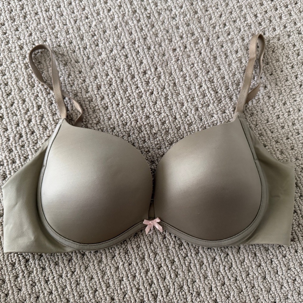 Victoria's Secret Tan Bra with Pink Accent